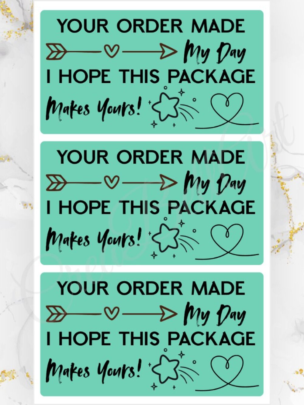 100 Thank you Stickers for Packaging | Small Business Labels
